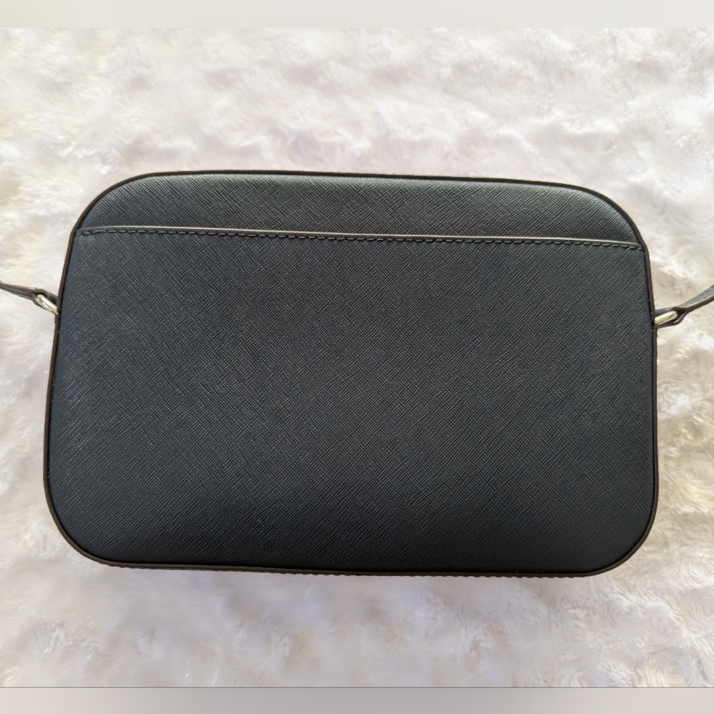 NWT Michael Kors Jet Set Large Saffiano Leather Crossbody Bag In Navy - Picture 2 of 5